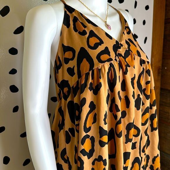 Leopard Print Razor Back Dress, M - Picture 2 of 6